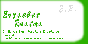 erzsebet rostas business card